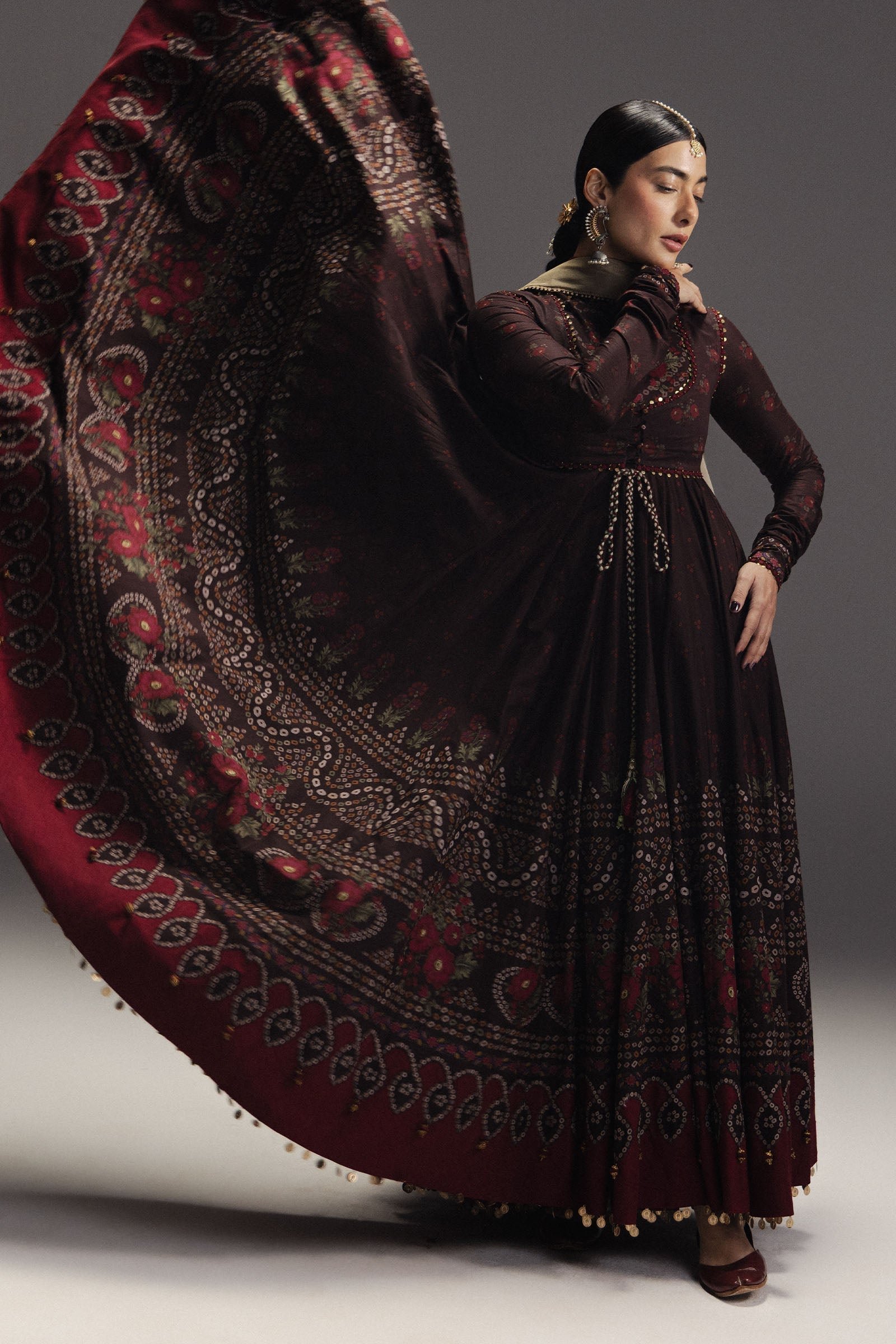 ZARA SHAH JAHAN-3PC DIGITAL PRINTED FROCK WITH SILK PRINTED DUPATTA & PRINT TROUSER